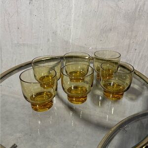 Amber Glass Tumbler Set